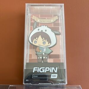 FiGPiN Eren Action Figure Pin – White & Green